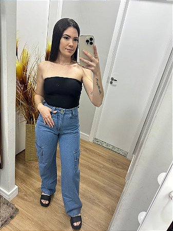 Calça Wide Leg Cargo Estér Clara