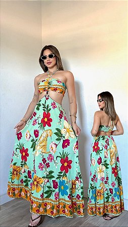 Vestido Brenda Verde Floral