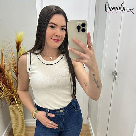 Blusa Regata Ribana Branco