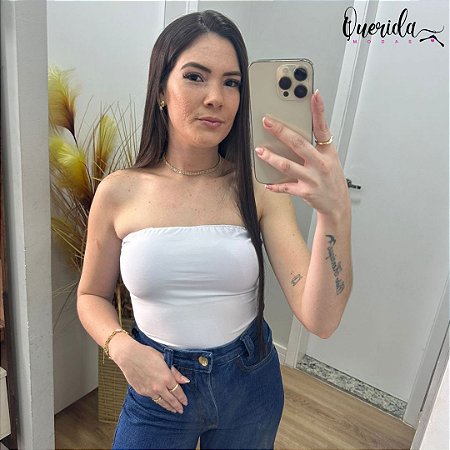 Cropped Faixa Duda Branco