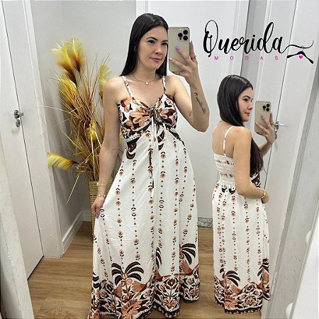 Vestido Tropical marrom