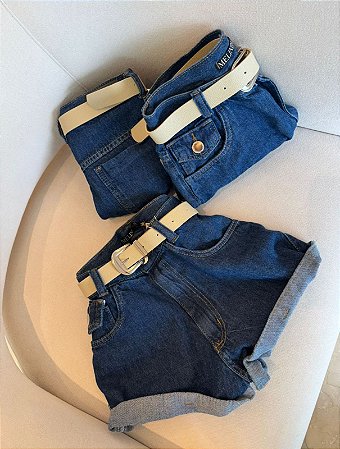 Shorts Jeans Maria Botão
