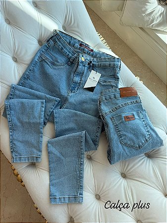 Calça Jeans clara Plus Size