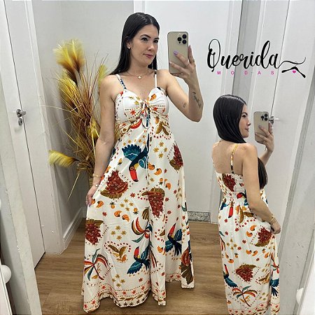 Vestido Tropical Tucano Branco