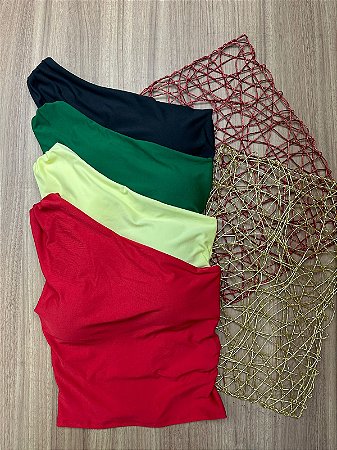 Blusa Nula Manga Drapeada