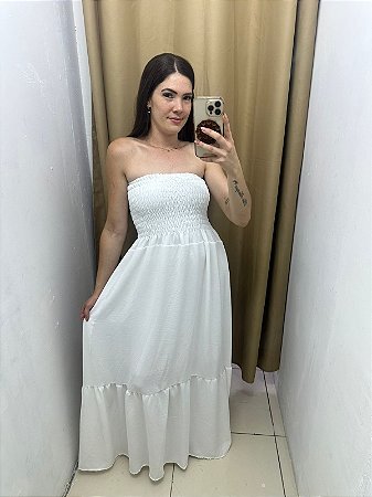 Vestido Lastex longo