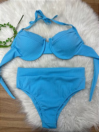 Biquini Maria Plus Size Azul