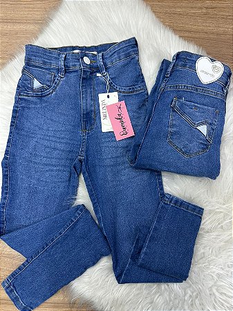 Calça Jeans Estonada Coração