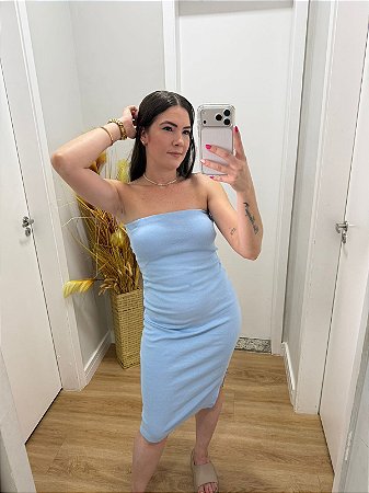 Vestido Ribana Tomara Que Caia Azul