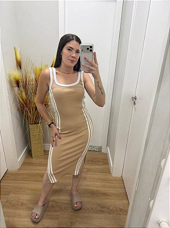Vestido Regata Listra Ribana Bege