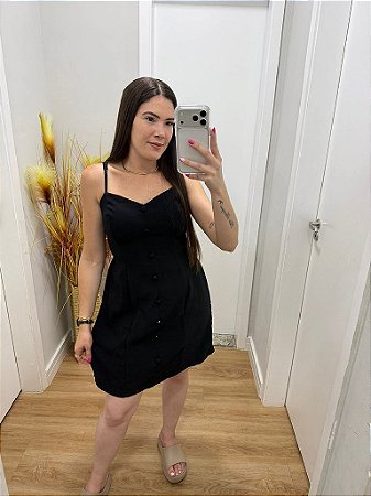 Vestido Marrant Botões Preto