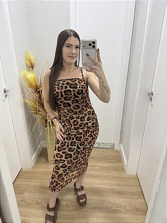 Vestido Tulle Onça