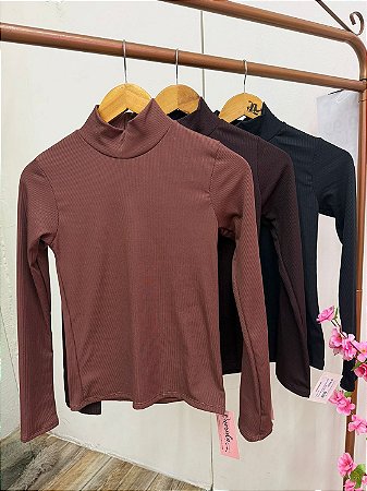 Blusa Ribana Gola Manga Longa Flanelada