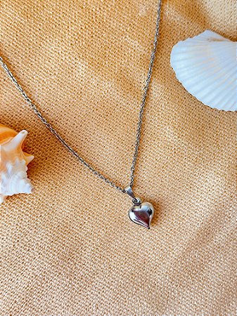 COLAR AÇO INOX DE CORAÇÃO