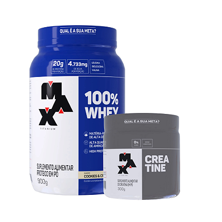 100% WHEY 900G + CREATINA 300G