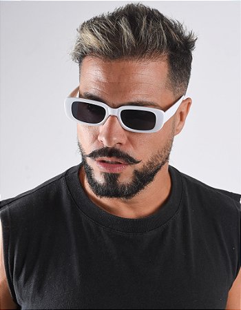 Óculos de Sol Modelo TIK TOK Branco - Óculos Premium