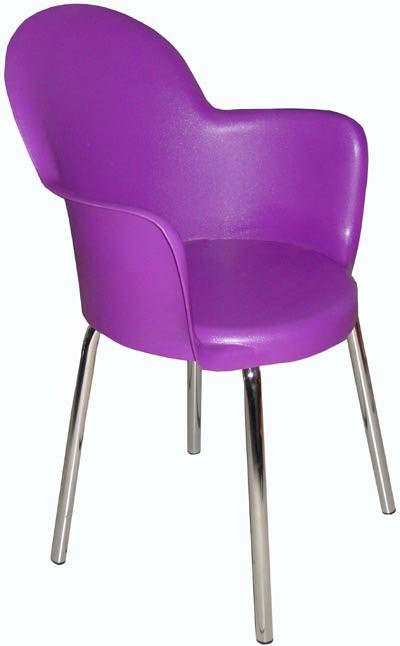 Cadeira Gogo braço púrpura - 4 pés cromada - Padrão loja Vivo