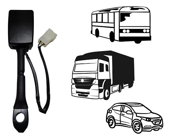 Fecho Cinto Segurança Sensor Sonoro (fechado) Universal 21cm