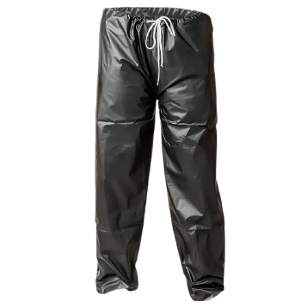 Calça de PVC Preta com ajuste de cordão CA 43461