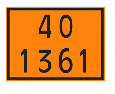 Placa de Risco Sinalização para Caminhão – Numerologia 40 1361