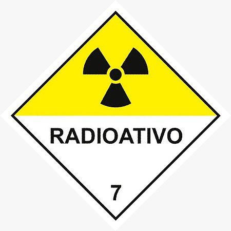Placa de Risco Sinalização para Caminhão Simbologia 7 – Radioativo