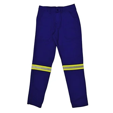 Calça Brim Azul Royal Elástico Refletivo Kelu