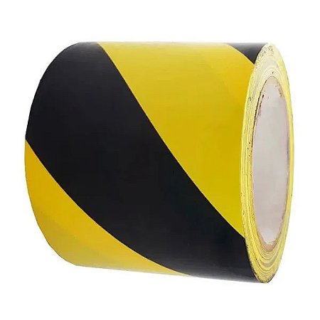 Fita adesiva para demarcação 100 mm x 30 m - Zebrada