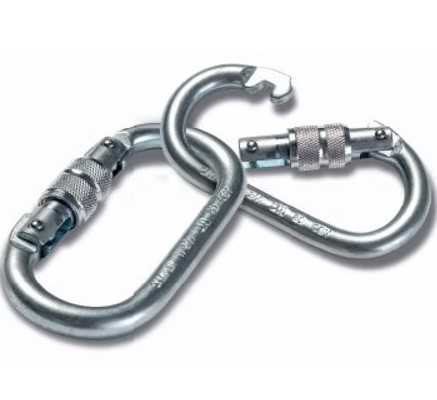 Mosquetão De Aço 23kn Oval C/ Fechamento Rosca 5101 Camper