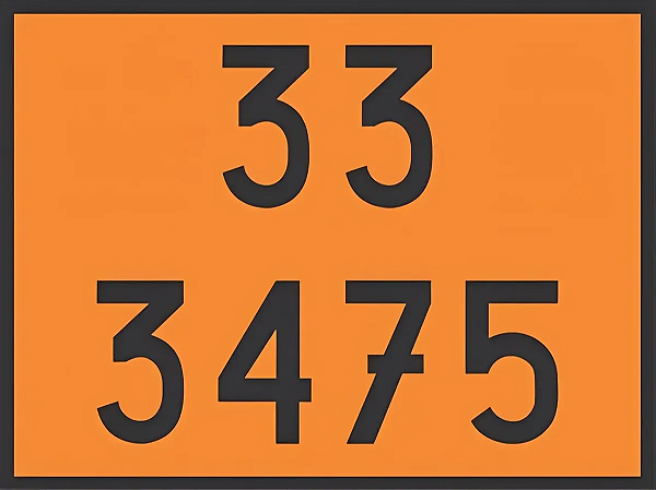 Placa de Risco Sinalização para Caminhão - Numerologia 33.3475