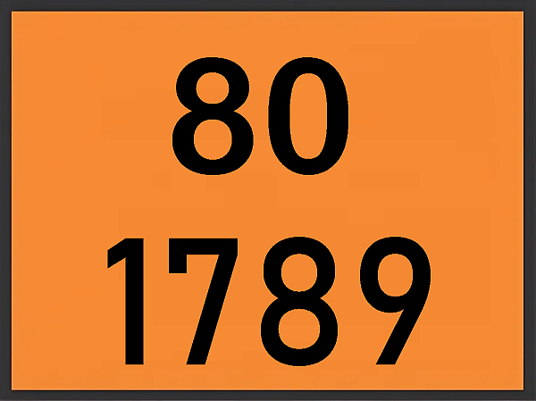 Placa de Risco Sinalização para Caminhão – Numerologia 80.1789