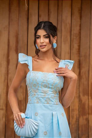 Vestido Laíse Rosa bebé Lua Luxo Festa Veste do 38 ao 42