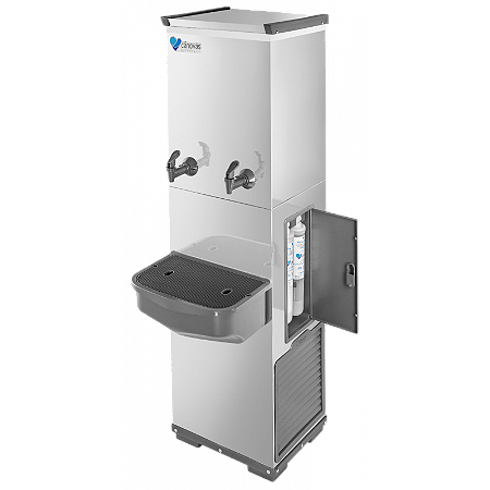 Bebedouro Industrial 50L RESIST em Inox com 2 Torneiras (1 natural) Bônus 2 Filtro