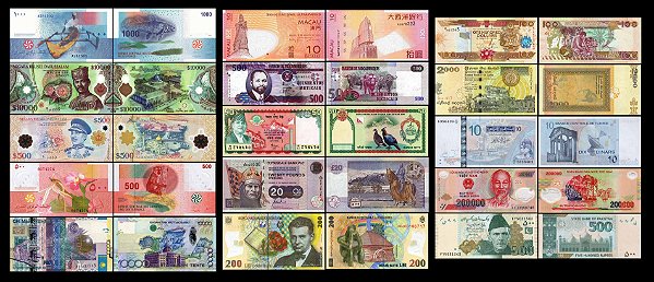 As Notas Mais Bonitas do Mundo de 2006 por "Bank Note of the Year Award" - 15 Réplicas