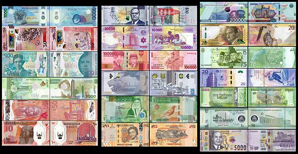 As Notas Mais Bonitas do Mundo de 2022 por "Bank Note of the Year Award" - 19 Réplicas