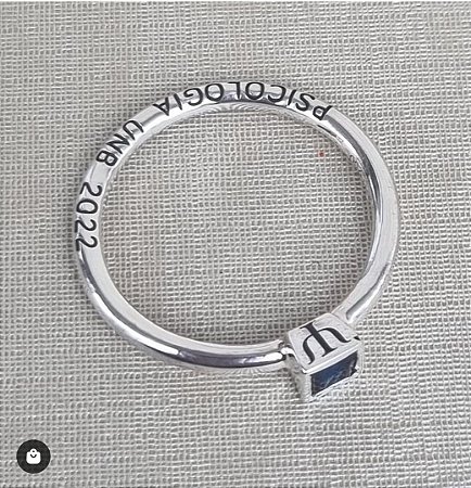 Anel em prata 925 Quadrado bas. REF.02