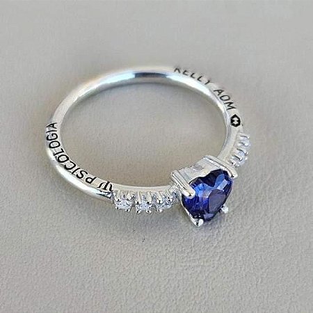 Anel em prata 925 Coração Pedra REF.11