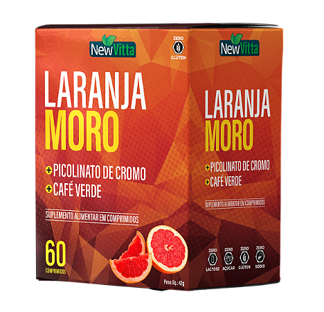 LARANJA MORO + PICOLINATO DE CROMO + CAFÉ VERDE  60 COMPRIMIDOS