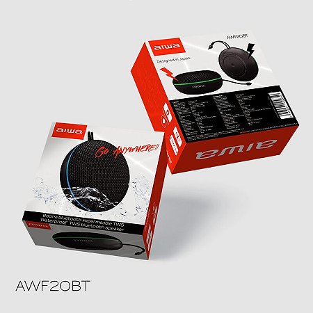 Speaker Portátil Caixa De Som Aiwa Awf20 Bluetooth - Tech&Store