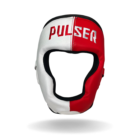 CAPACETE COURO P/TREINO VERMELHO/BRANCO