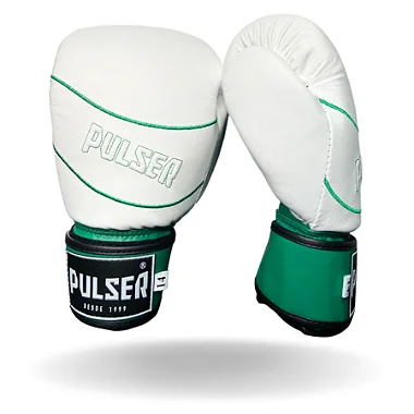 LUVA 12 OZ MICROFIBRA BRANCO BORDADO VERDE | ADOMA