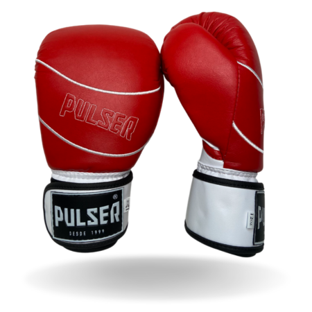 LUVA 12 OZ MICROFIBRA VERMELHO BORDADO | ADOMA