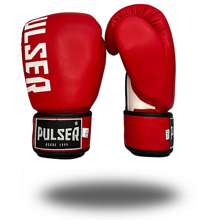 LUVA 12 OZ PU VERMELHA MINIMAL BRANCA - MODELO ADOMA