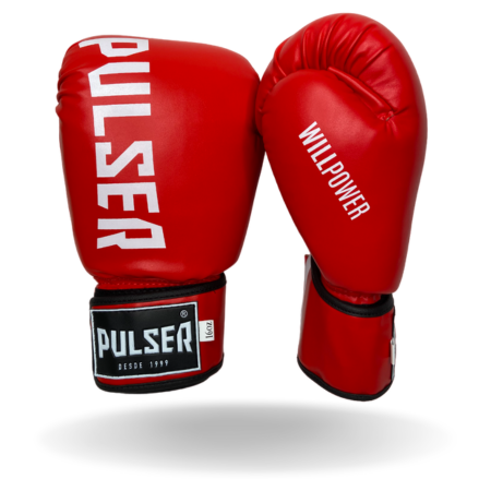 LUVA 16 OZ MICROFIBRA VERMELHO/BRANCO | ADOMA