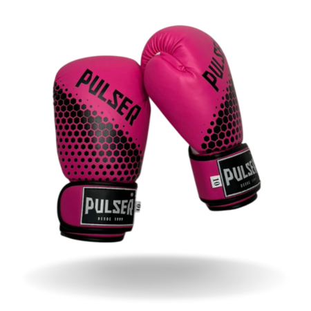 LUVA 10 OZ PU ROSA HEXA PRETO PRÓ| ADOMA
