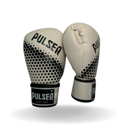 LUVA 12 OZ MICROFIBRA BEGE HEXA PRETO | PRO