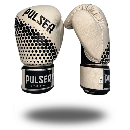 LUVA 12 OZ MICROFIBRA BEGE HEXA PRETO | PRO