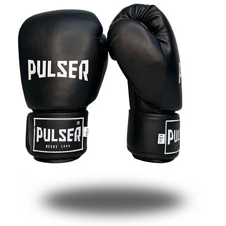 LUVA 12OZ PRETA MINIMALISTA PULSER BRANCO - PU