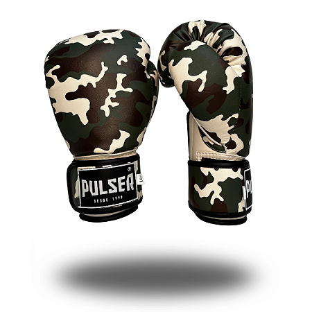 LUVA 16 OZ CAMUFLADA MICROFIBRA - PRO 100