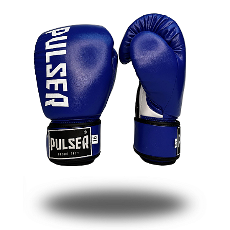 LUVA 16OZ AZUL/BRANCO MICROFIBRA - ADOMA