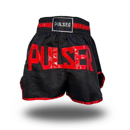 SHORT THAI PRETO/VERMELHO